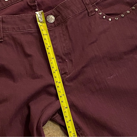 Dream Out Loud Selena Gomez Maroon Studded Jeggings Junior Size 11 - Picture 8 of 12